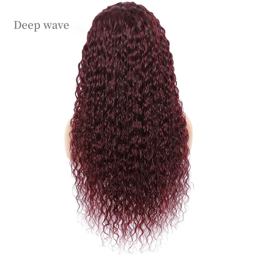 99j deep wave human hair wig
