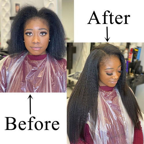 tape in hair extensions before after