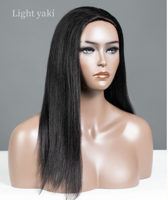 half wig human hair yaki