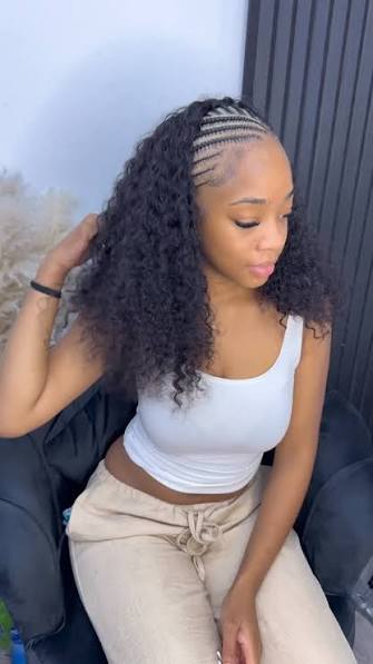 half wig for fulani braids
