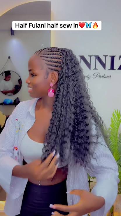 cornrow front sew in back