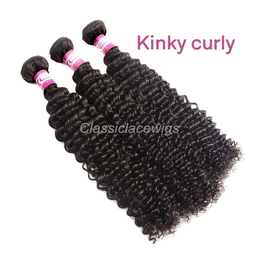 kinky curly human hair bundles